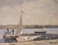 Homer, Winslow - A Sloop at a Wharf Gloucester